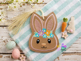 DIGITAL DOWNLOAD Floral Bunny Ornament Bookmark Gift Tag