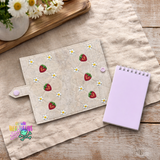 DIGITAL DOWNLOAD Quilted Strawberry Top Load Notebook Cover
