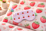 DIGITAL DOWNLOAD  Quilted Strawberry Sleep Mask 2 SIZES INCLUDED
