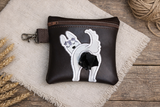 DIGITAL DOWNLOAD 5x5 ITH Husky Shepherd Dog Poo Zipper Bag Lined and Unlined