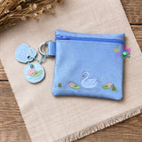 DIGITAL DOWNLOAD Swan Zipper Bag And Charm Set 2 BAG SIZES INCLUDED