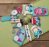 DIGITAL DOWNLOAD Applique Golf Girlie Wristlet Essentials Set 11 DESIGNS INCLUDED