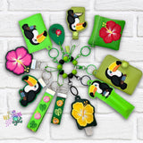 DIGITAL DOWNLOAD Applique Tropical Toucan Wristlet Essentials Set 10 DESIGNS INCLUDED
