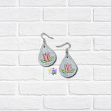 DIGITAL DOWNLOAD Mini Tulip Earrings 3 SIZES INCLUDED