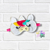 DIGITAL DOWNLOAD  Applique Unicorn Sleep Mask 2 SIZES INCLUDED
