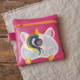 DIGITAL DOWNLOAD 5x5 ITH Unicorn Poo Zipper Bag Lined and Unlined