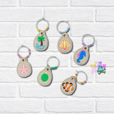 DIGITAL DOWNLOAD 🍷✨ Coastal Cuties Wine Charm Set | Set of 6 Charms 🍷✨
