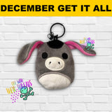 DIGITAL DOWNLOAD Applique Donkey Squishy Keychain
