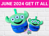DIGITAL DOWNLOAD Applique Toy Alien Plush Set 5 SIZES INCLUDED