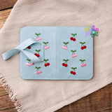 DIGITAL DOWNLOAD 5x7 Quilted Cherries Mini Composition Notebook Cover