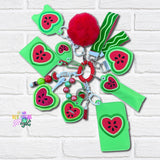 DIGITAL DOWNLOAD Applique Heart Watermelon Wristlet Essentials Set 9 DESIGNS INCLUDED