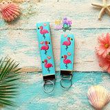 DIGITAL DOWNLOAD Flamingo Key Fob Set 2 SIZES INCLUDED