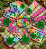 DIGITAL DOWNLOAD Applique Ganja Glam Wristlet Essentials Set 10 DESIGNS INCLUDED Marijuana Weed