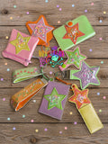 DIGITAL DOWNLOAD Applique Shaker Star Wristlet Essentials Set 9 DESIGNS INCLUDED