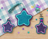 DIGITAL DOWNLOAD Applique Star Set Eyelet Snap Tab Ornament