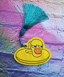 DIGITAL DOWNLOAD 4x4 Chad The Perturbed Duck Floatie Bookmark