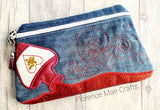 DIGITAL DOWNLOAD Applique Love Potion Clutch Zippered Bag