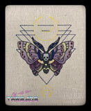 DIGITAL DOWNLOAD Death Moth Sketch Embroidery Design 4 SIZES INCLUDED