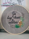 DIGITAL DOWNLOAD ITH Snarky Cactus Design Set 2 Sizes and 2 Versions included