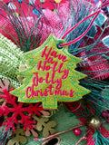 DIGITAL DOWNLOAD Holly Jolly Christmas Tree Ornament Gift Tag
