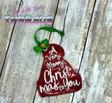 DIGITAL DOWNLOAD Very Merry Christmas Hat Ornament Gift Tag