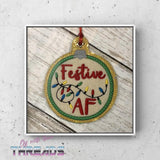 DIGITAL DOWNLOAD Festive AF Applique Ornament