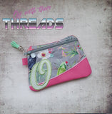 DIGITAL DOWNLOAD Letter O Clutch Applique Zipper Bag Lined and Unlined Alphabet