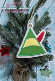 DIGITAL DOWNLOAD Applique Elf Hat Ornament Gift Tag