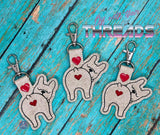 DIGITAL DOWNLOAD Frenchie Bum Snap Tab Key Chain