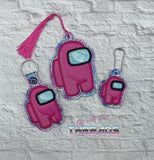 DIGITAL DOWNLOAD Sus Dude Applique Bundle Snap Tab Bookmark Charm