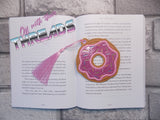 DIGITAL DOWNLOAD Applique Donut Bookmark Ornament Gift Tag