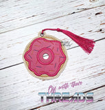 DIGITAL DOWNLOAD Applique Donut Bookmark Ornament Gift Tag