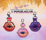 DIGITAL DOWNLOAD Valentine Kissy Lips Snap Tab Key Chain