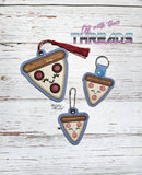DIGITAL DOWNLOAD Pizza Applique Bundle Snap Tab Charm Bookmark Ornament Gift Tag Eyelet
