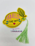 4x4 DIGITAL DOWNLOAD Squeeze The Day Lemon Bookmark Ornament Gift Tag