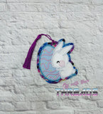 4x4 DIGITAL DOWNLOAD Applique Easter Bunny Bookmark Ornament Gift Tag