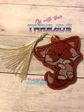 DIGITAL DOWNLOAD Doodle Fox Bookmark Ornament Gift Tag