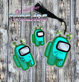 DIGITAL DOWNLOAD Applique Shamrock Sus Dude Bundle Snap Tab Charm Bookmark Ornament Gift Tag