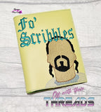 DIGITAL DOWNLOAD A6 Fo Scribbles Notebook Cover Holder