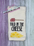 DIGITAL DOWNLOAD Fold In The Cheese Design Set 4 Sizes SKETCH AND APPLIQUE OPTIONS INCLUDED