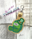 DIGITAL DOWNLOAD Applique Leprechaun Sus Dude Snap Tab Keychain