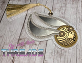 DIGITAL DOWNLOAD Applique Snitch Bookmark Ornament Gift Tag