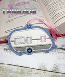 DIGITAL DOWNLOAD Applique Camper Bookmark Ornament Gift Tag
