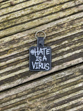 DIGITAL DOWNLOAD Hate Is A Virus Snap Tab Keychain