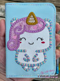 DIGITAL DOWNLOAD Applique Unicorn Mini Comp Notebook Holder Cover