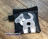 DIGITAL DOWNLOAD 5x5 ITH Applique Schnauzer Bum Poo Zipper Bag Lined and Unlined