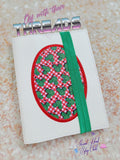 DIGITAL DOWNLOAD Oval Applique A6 Notebook Holder Cover