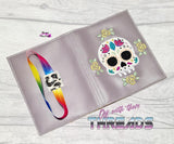 DIGITAL DOWNLOAD Applique Sugar Skull A6 Notebook Holder Cover