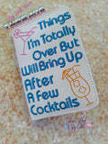 DIGITAL DOWNLOAD After A Few Cocktails Mini Comp Notebook Holder