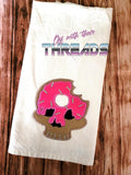 DIGITAL DOWNLOAD Donut Skull Applique 5 SIZES INCLUDED